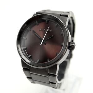 Nixon The Cannon Black Stainless Steel 40mm Watch 6.5" Bracelet w New Battery